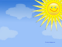 Smiley sun and clouds