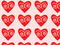 red hearts