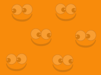 smiley faces  on orrange