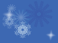 blue and white snowflakes background