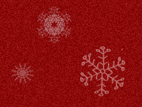 snowflakes on red